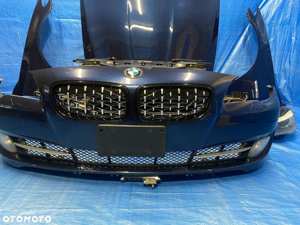 PRZÓD KOMPLETNY BMW F10 F11 NIEBIESKI A76 TIEFSEEBLAU MASKA ZDERZAK LAMPY XENON PAS PRZEDNI CHŁODNICE 535I KOMPLET EUROPA - 8