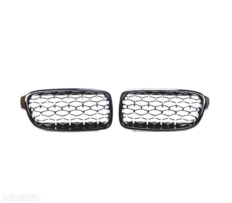 GRELHAS FRONTAIS BMW F30 F31 F35 11-18 DIAMANTE PRETO - 1