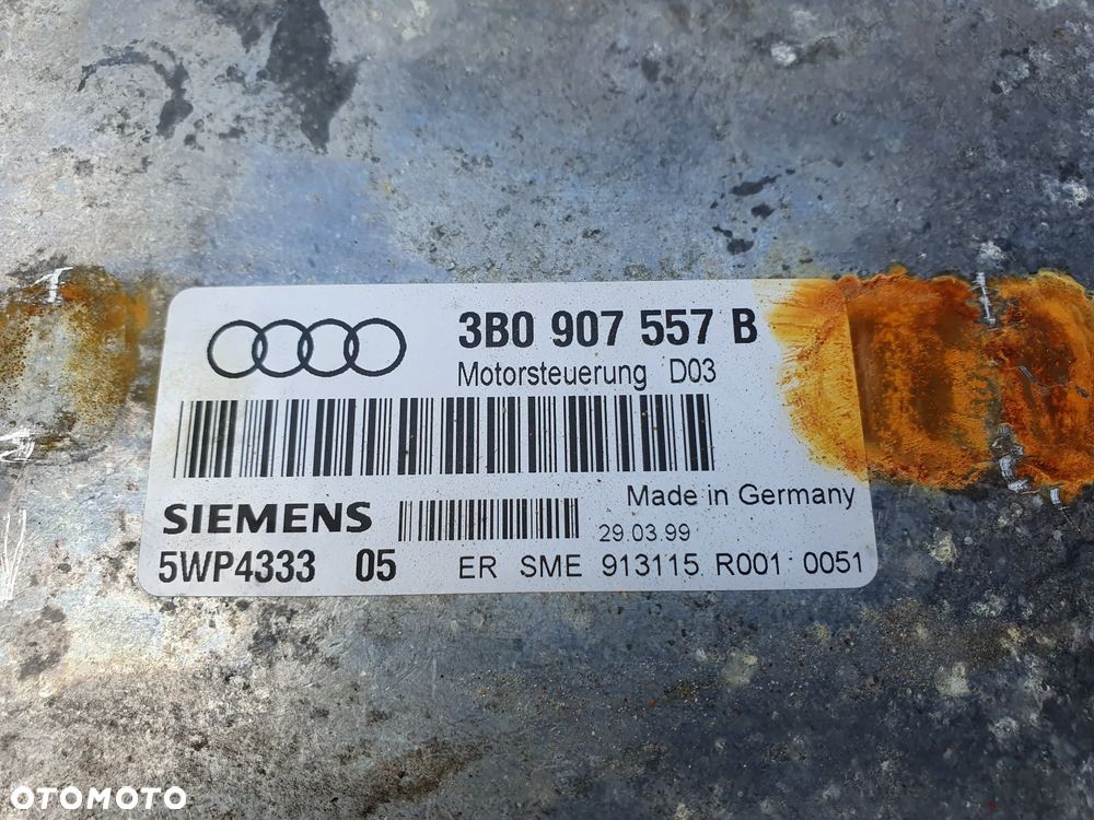 KOMPUTER STEROWNIK SILNIKA AUDI A4 B5 3B0907557B 1.6 + WTYCZKI INSTALACJA - 2