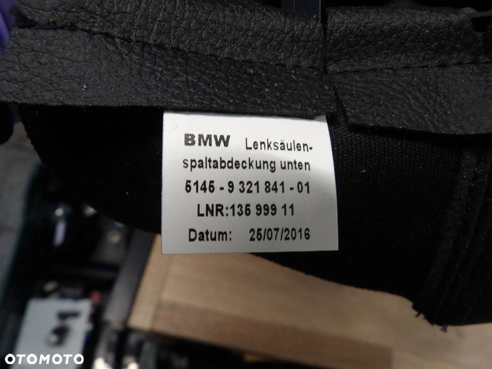 BMW - F20 , F30 - OSŁONA , OBUDOWA KOLUMNY KIEROWNICZEJ - 9321841 - 2