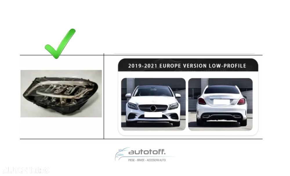 Pachet exterior compatibil cu Mercedes C-Class W205  (2018-2022) Conversie la W206 C63 Design - 6