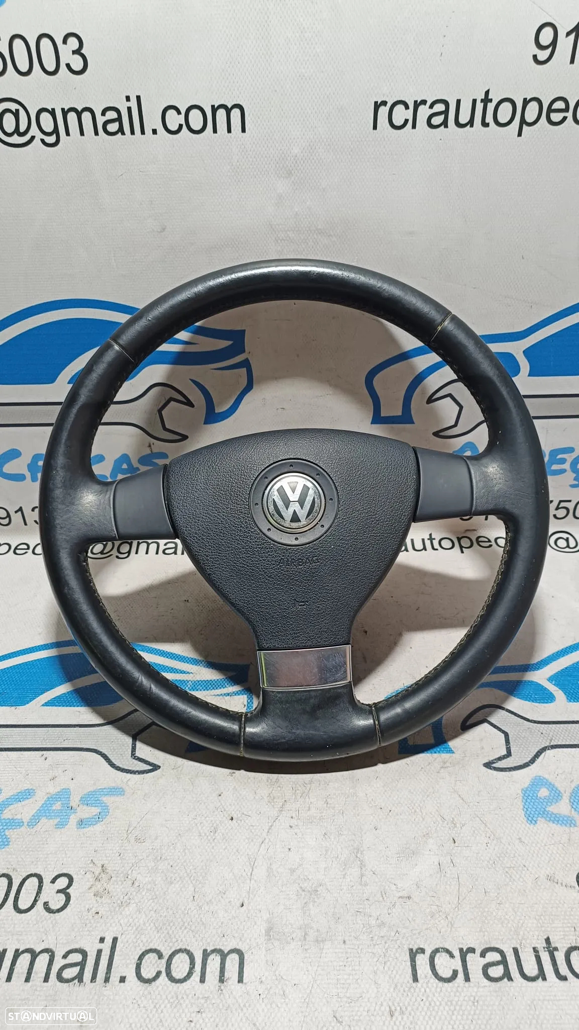 VOLANTE GUIADOR COMPLETO VW VOLKSWAGEN GOLF V 5 MK5 1K0419091M 1K0419091 PELE AIRBAG - 8