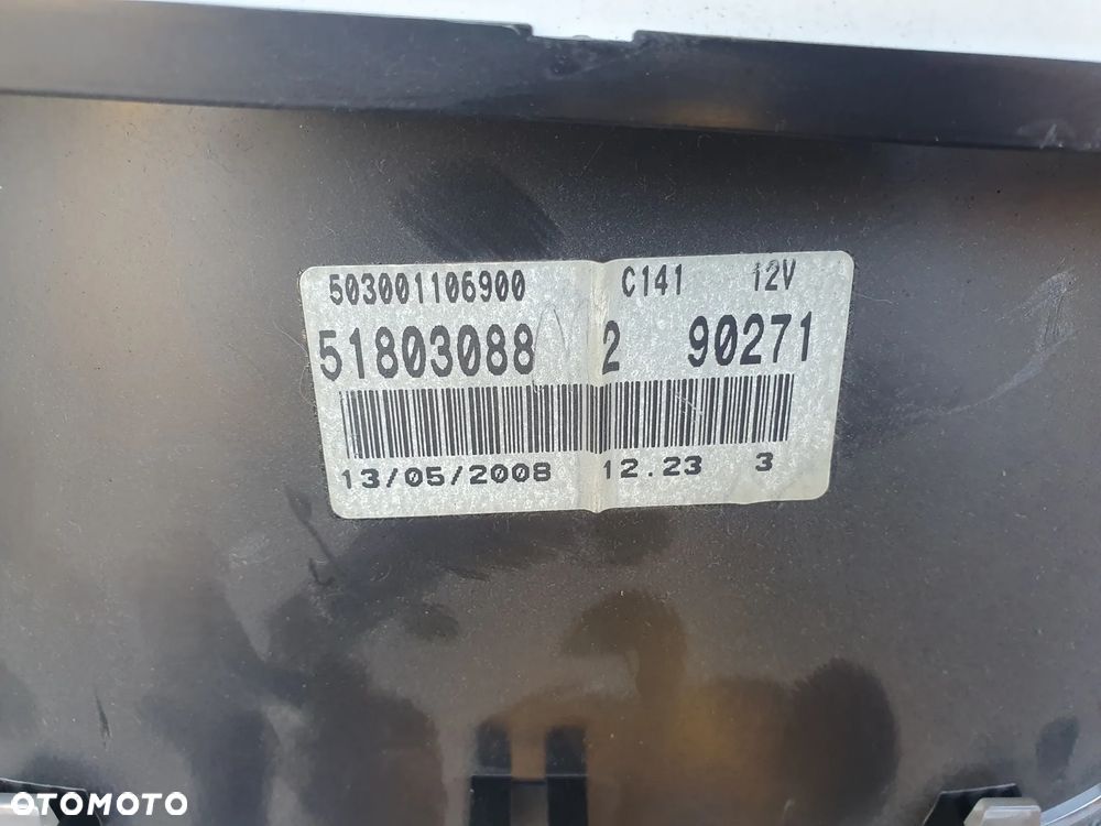 LICZNIK ZEGARY 51803088 FIAT GRANDE PUNTO 1.4 8V BENZYNA ORYGINAŁ EUROPA - 4