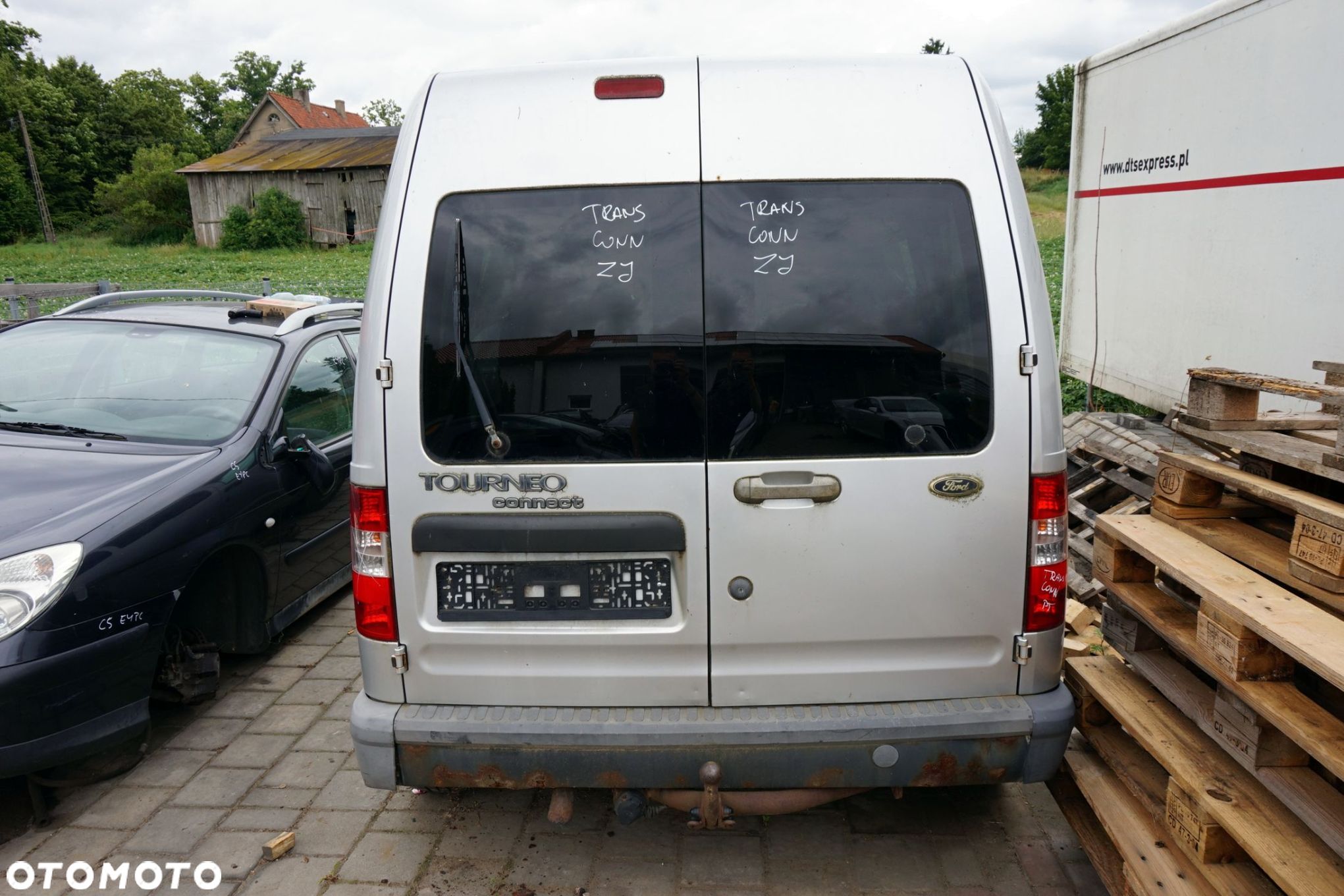 ZDERZAK TYLNY TURNEO TRANSIT CONNECT I MK1 ZJ  SREBRNY MOONDUST FORD 2002-2013 - 1