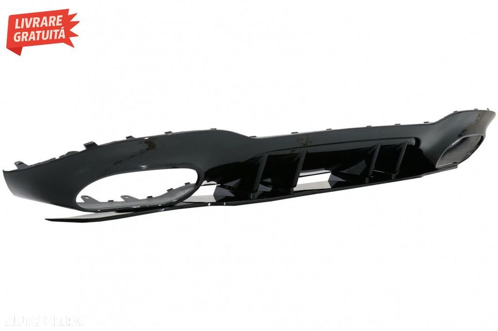 Difuzor Bara Spate Mercedes A-Class V177 Sedan (2018-up) Evacuari Crom - 3