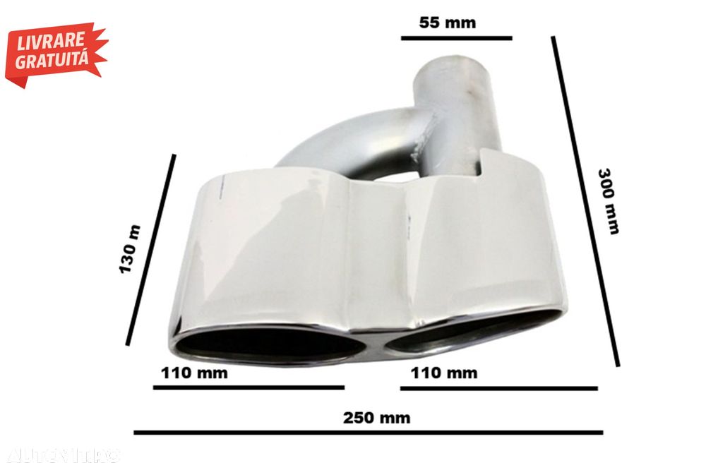 Pachet Exterior Complet Mercedes S-Class W221 (2005-2011) cu Grila Negru Lucios si- livrare gratuita - 15