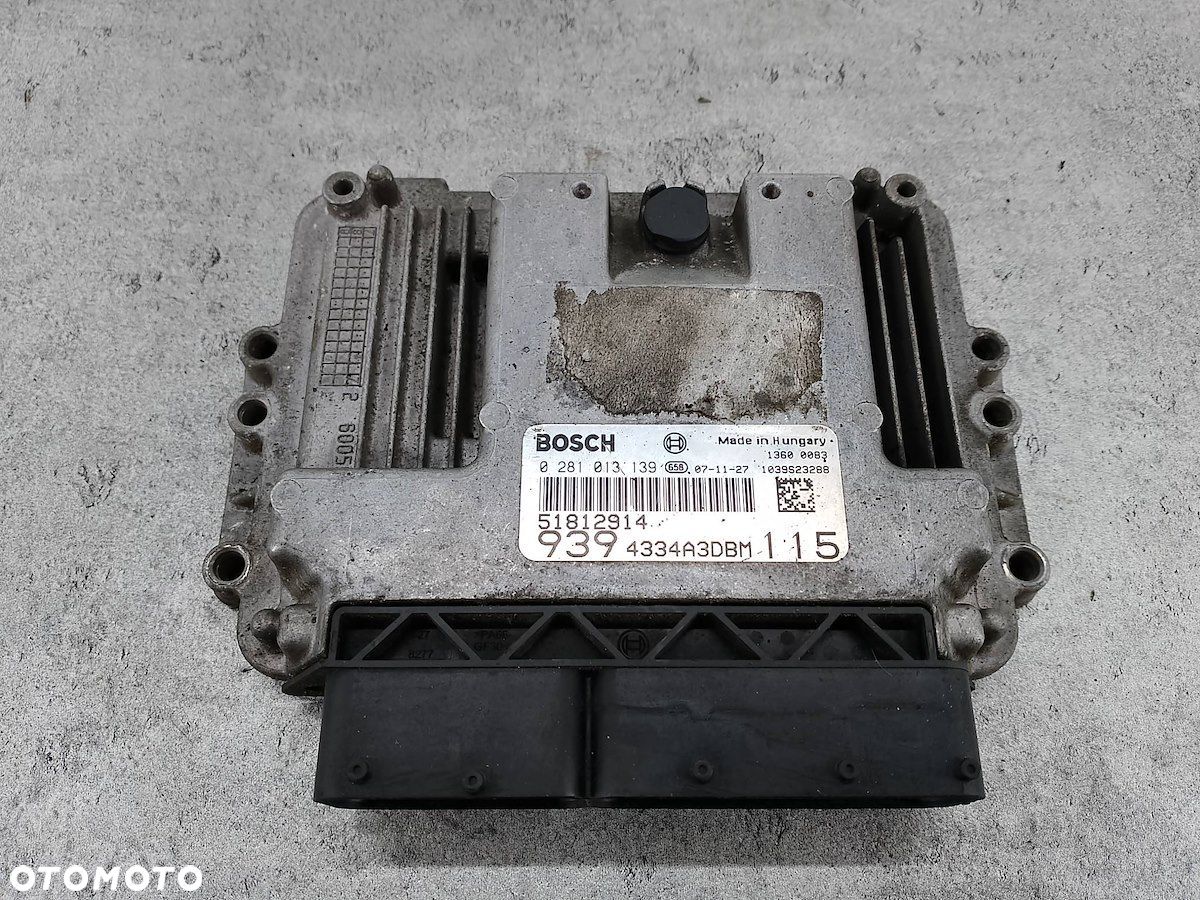 KOMPUTER, STEROWNIK ALFA ROMEO 159 51812914 0281013139 1.9 JTDM BOSCH - 1