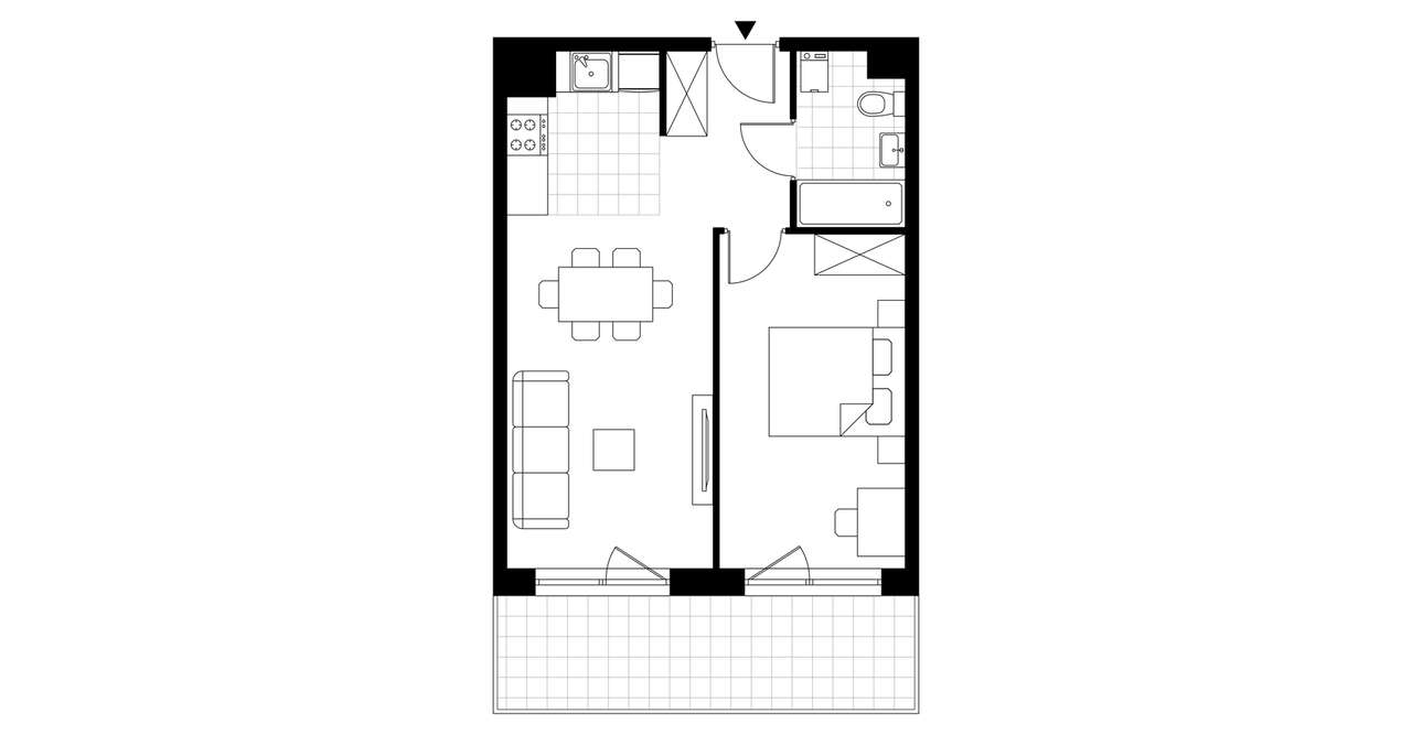 2-pokojowe mieszkanie 43m2 + balkon Bez Prowizji - Pełny obrazek: 3/23