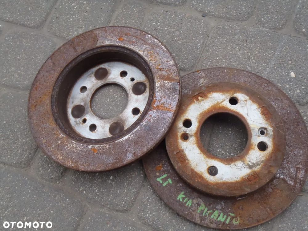 tarcza tarcze przewód hamulca hamulcowe klocki osłona blacha tarcza kotwiczna piasty kia picanto I - 5