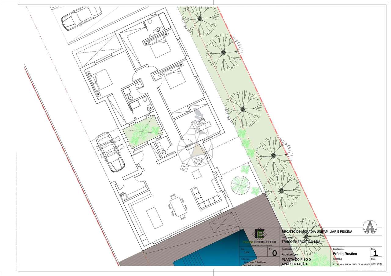 Terreno com projeto em elaboração - Moradia térrea T3+1 com piscina - Grande imagem: 4/28