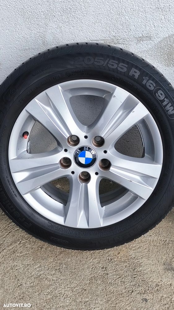 Set jante BMW style 222 dedicate e81/87 7j16et44 cu anvelope vara 205/55/15 - 3