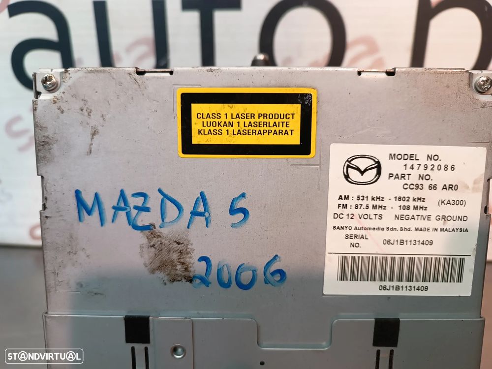 AUTO-RADIO ORIGINAL MAZDA 5 14792086 CC9366AR0 - 4