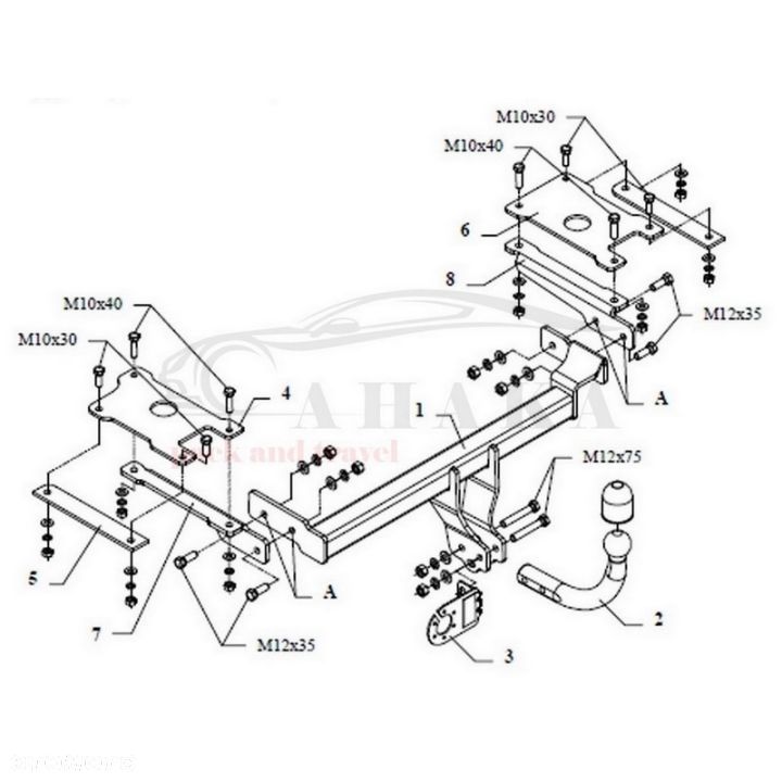 Hak Holowniczy Odkręcany Do Honda Civic (3 Drzwi) 1991-1995 - 3