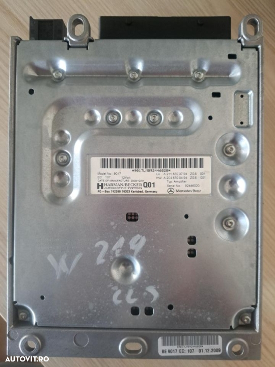 Amplificator ( statie audio )  mercedes c class w204 e class w211 cls w219 A2118703794 A2048700494 - 3