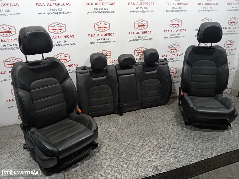 Conjunto de Bancos Citroën Ds5 Elétricos Pele e Alcântara Original - 3