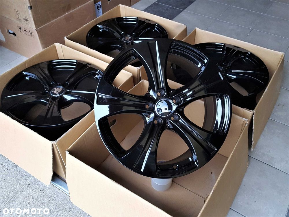 Alufelgi 18 5x112 Skoda Octavia Superb Kodiaq Karoq Czarne ! 630# - 3