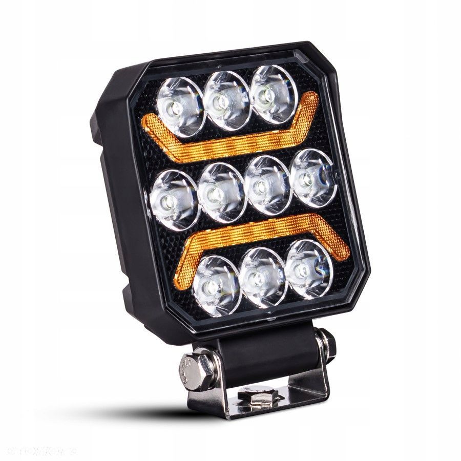 lampa robocza led 10xled + 2x pasek led amber do pojazdów i maszyn - 1
