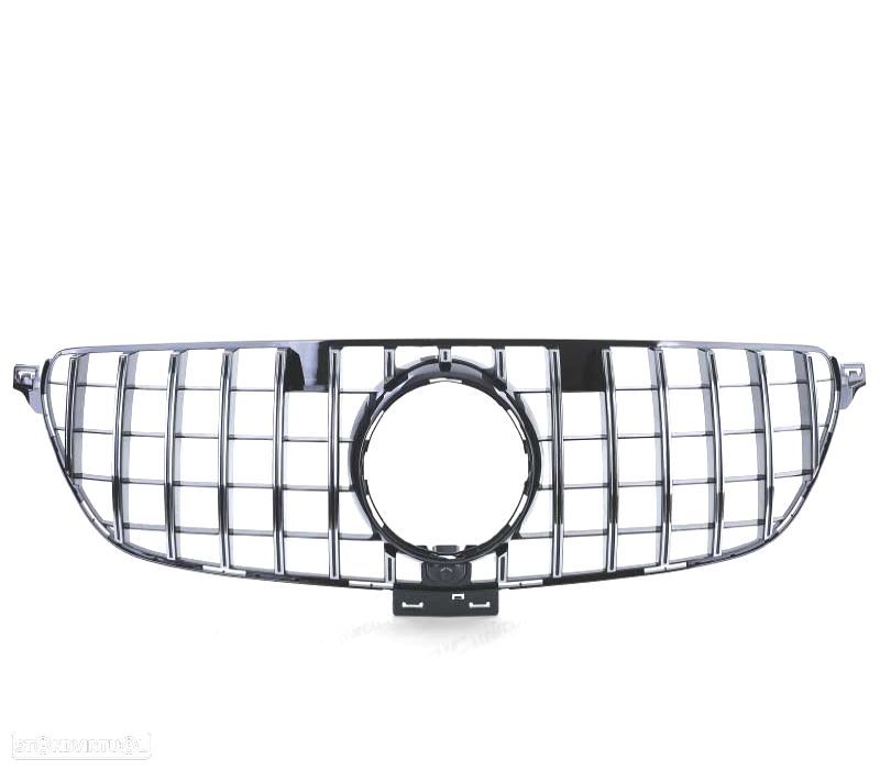 GRELHA MERCEDES CLASE GLE COUPE C292 15-19 LOOK GT-R PANAMERICANA PRETO CROMADO CAMERA - 2
