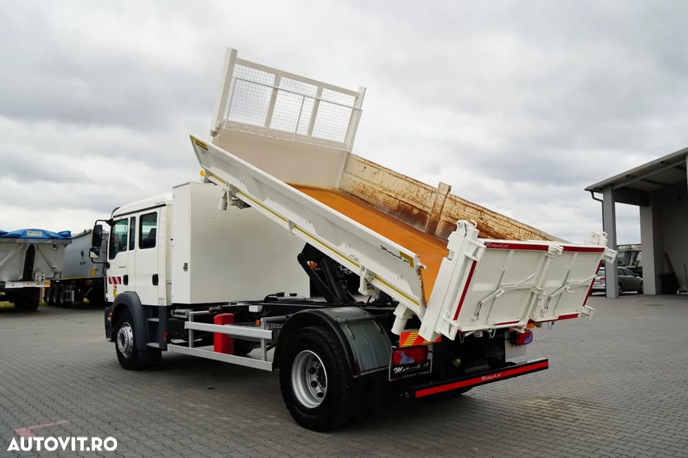 MAN TGM 18.340 / 4X2 / BASCĂLARE 3 LATERALĂ / BANCĂ HIDRODOXY / CAMION CU 7 LOCURI / BORDMATIC - 4