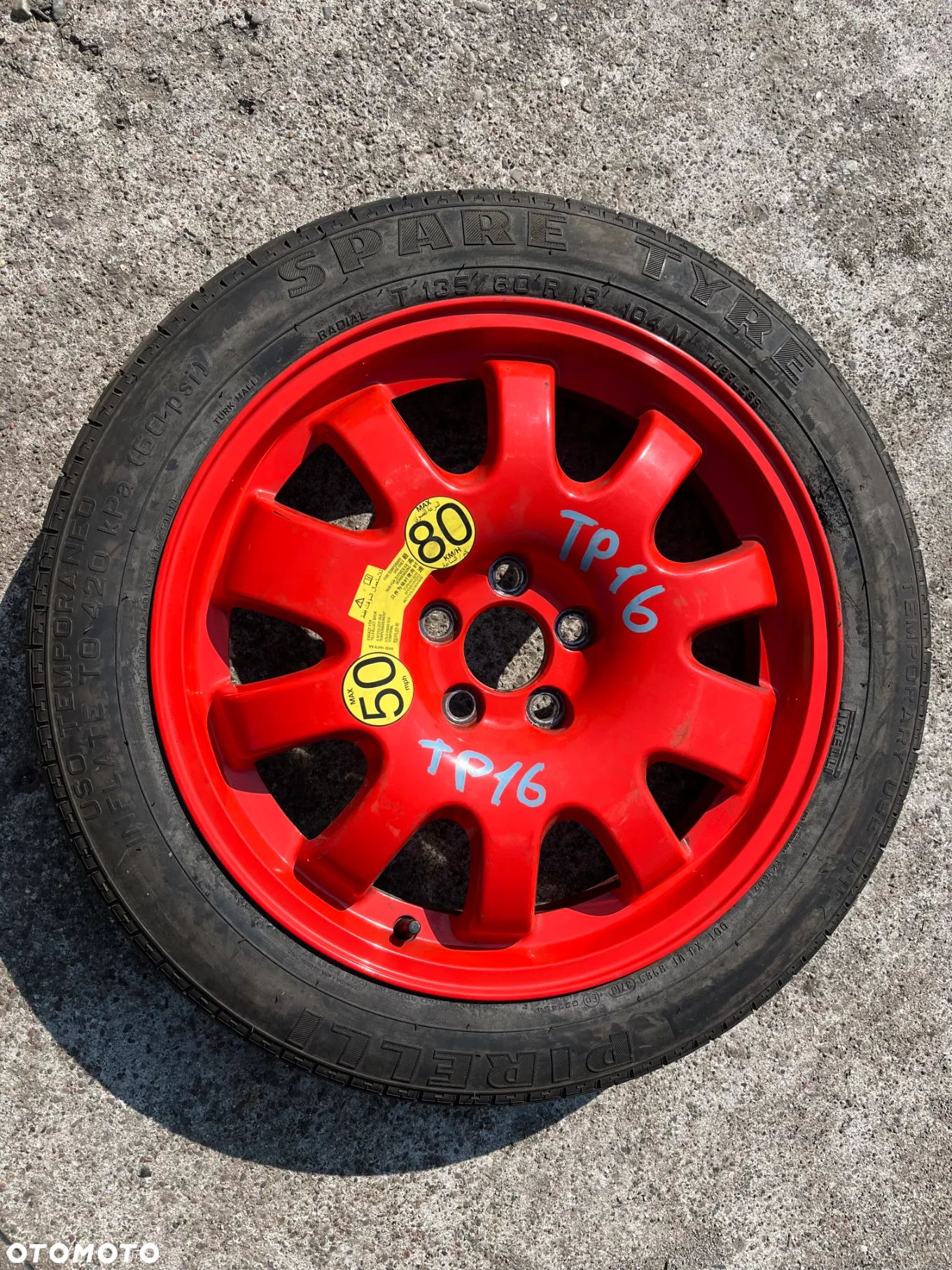 Koło dojazdowe 2R83-1007 OPONA PIRELLI 135/80 R18 JAGUAR XF - 1