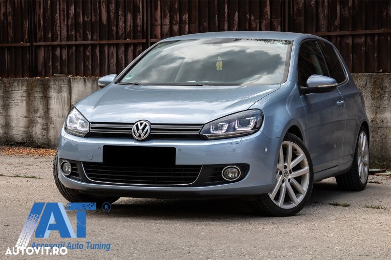 Faruri LED compatibile cu VW Golf 6 VI (2008-up) Design Golf 7 3D U Design Semnal LED Dinamic - 5