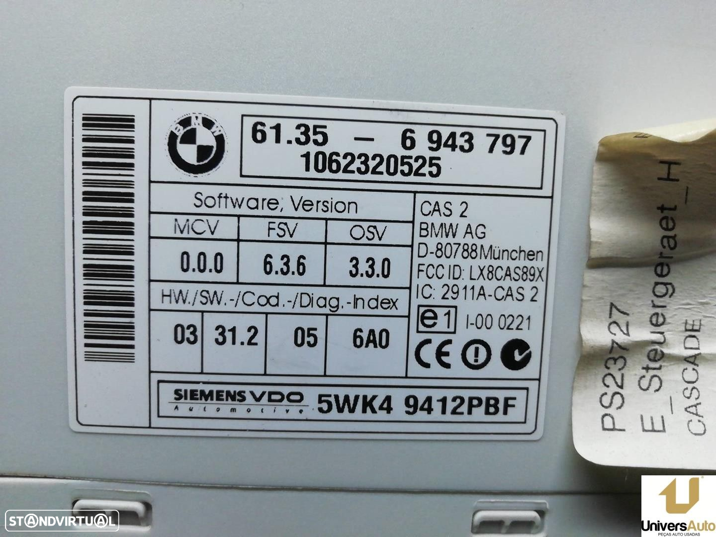 MODULO ELECTRONICO BMW 3 2005 -6943797 - 4