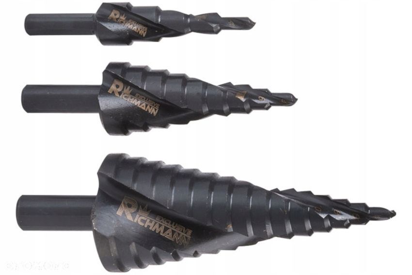 WIERTŁA STOPNIOWE SPIRALNE DO METALU 4-32 mm 3 szt - 15