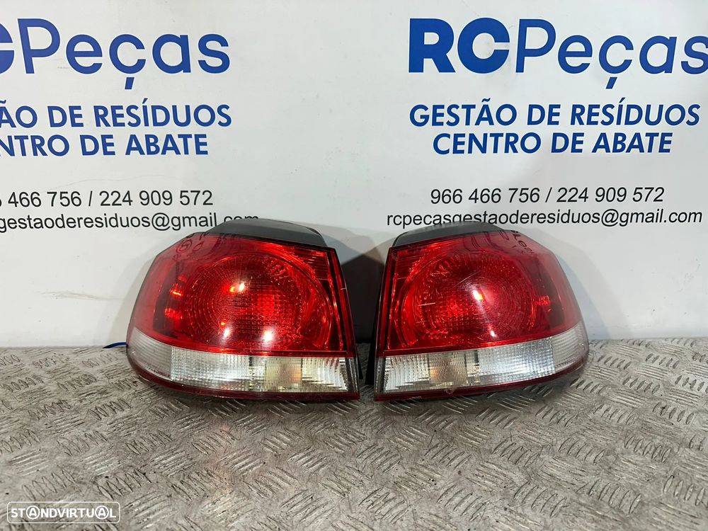 .Conjunto Farolins Tras Traseiro Esquerdo Direito Original Volkswagen VW Golf 6 Mk6 5k0945096E 5k0945095E 2008 - 2013 - 5
