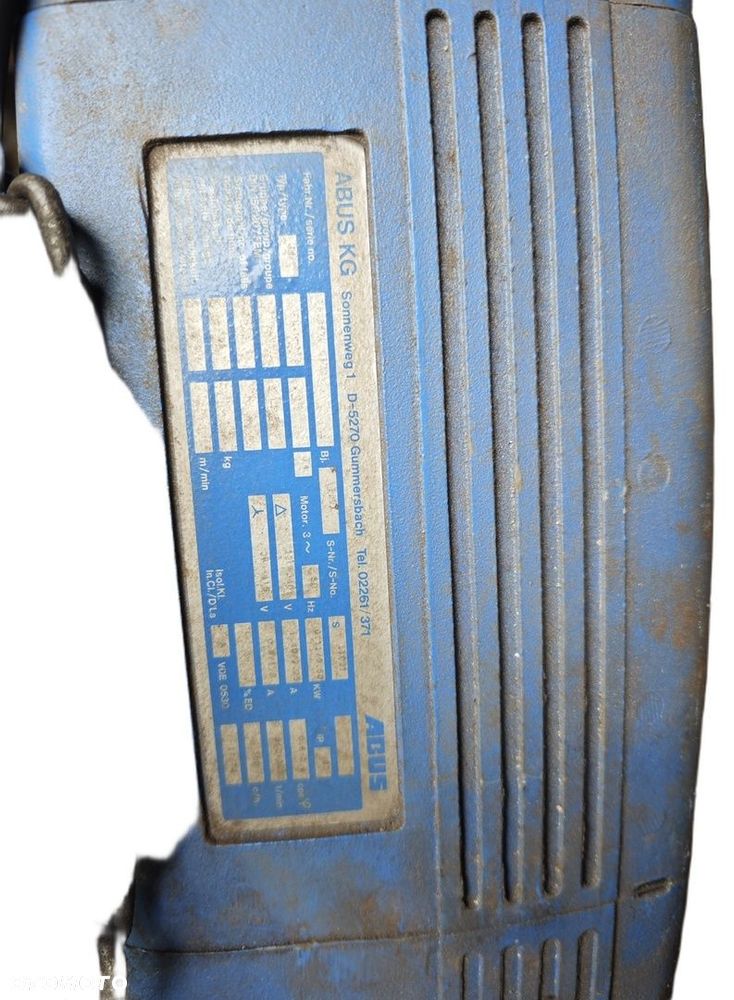 Wciągnik elektryczny łańcuchowy ABUS 500kg urządzenie do suwnicy używa - 2