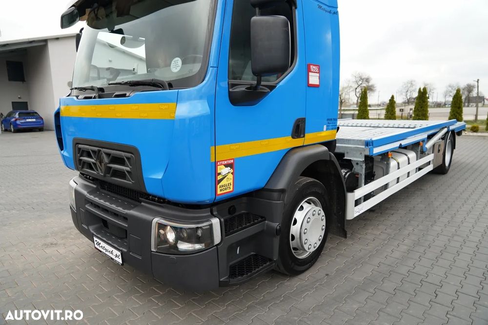 Renault D WIDE 380 DE11 / 4X2 / CAMION DE REMORCAJE 8 M / TRANSPORT AUTO / PLATFORMĂ / TROLIU / - 15