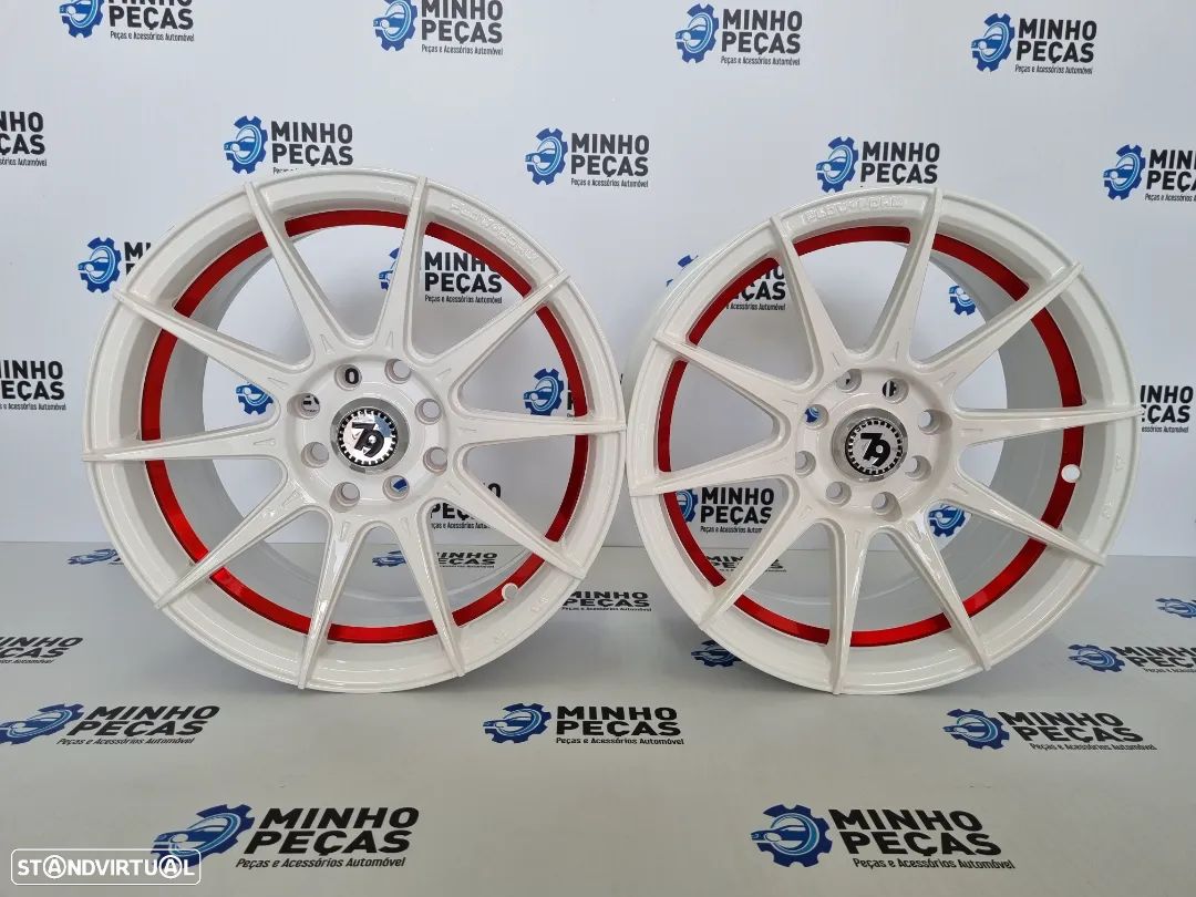 Jantes Seventy9 (SCF-F) em 15" Brancas Red Lip - 1