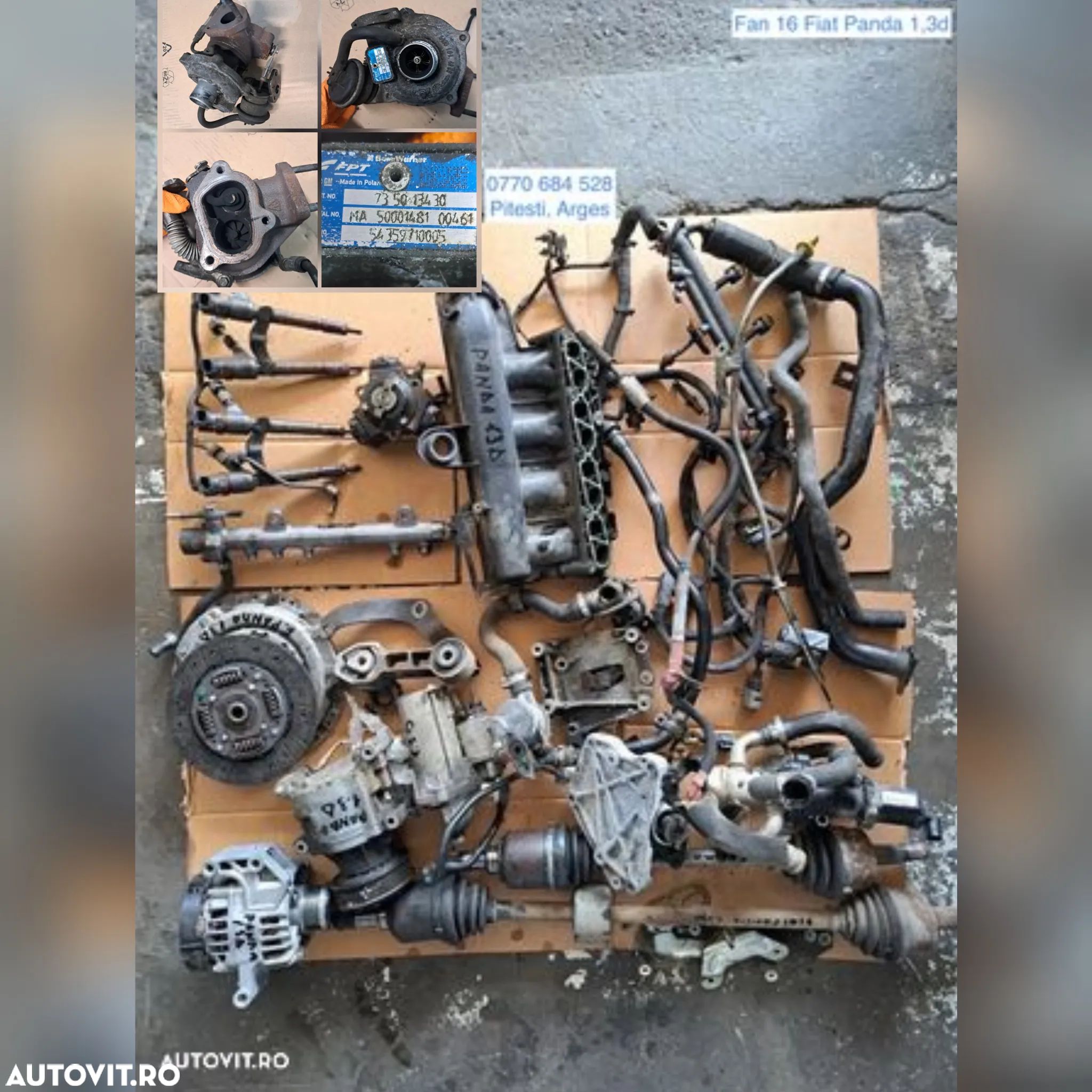 Alternator electromotor turbina compresor kit injectie injectoare kit ambreiaj galerie admisie planetara racitor gaze egr instalatie electrica fiat panda 1,3d - 1