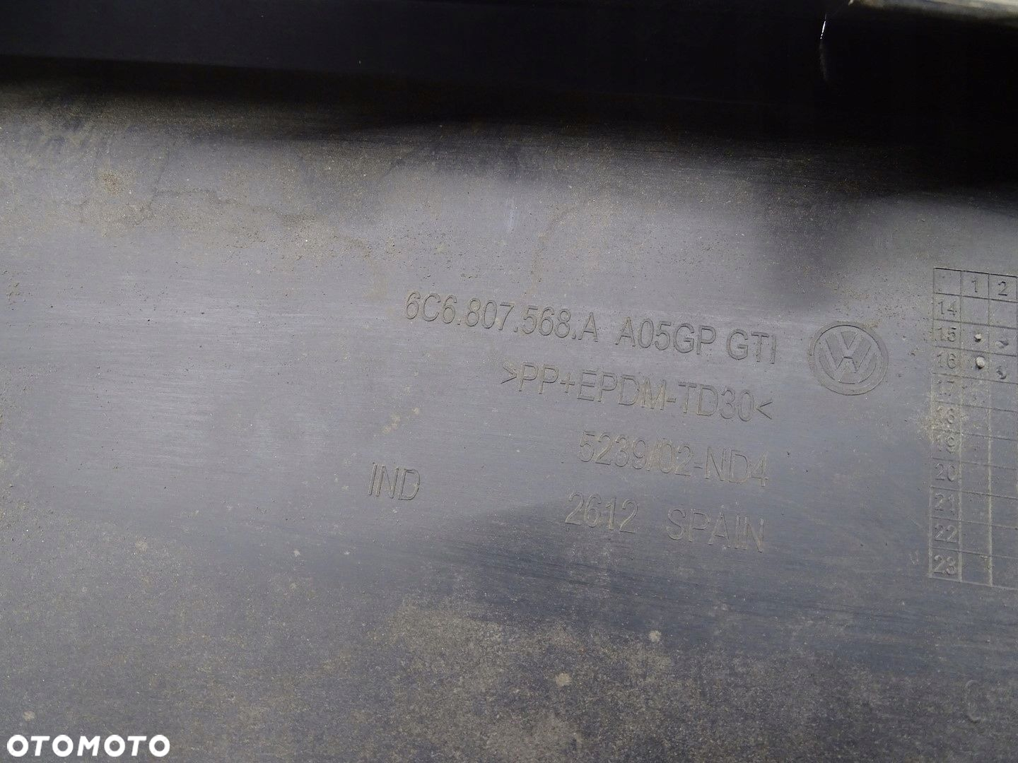 SPOILER DOKŁADKA DYFUZOR ZDERZAKA TYŁ TYLNY VW POLO V 6C GTI 3D 6C6807568A - 12