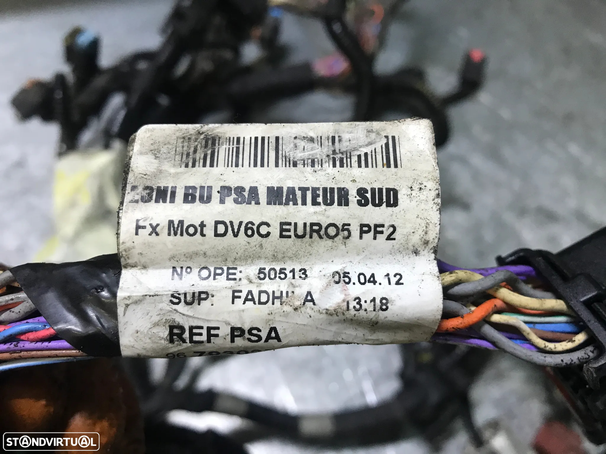 CABLAGEM INSTALAÇÃO DO MOTOR PEUGEOT CITROEN 1.6HDI 112CV 9HR 9H05 9678303780 - 3