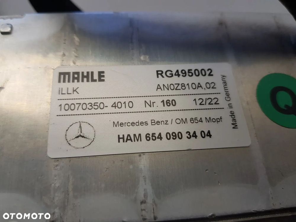Chłodnica powietrza Intercooler Mercedes A6540903404 - 6