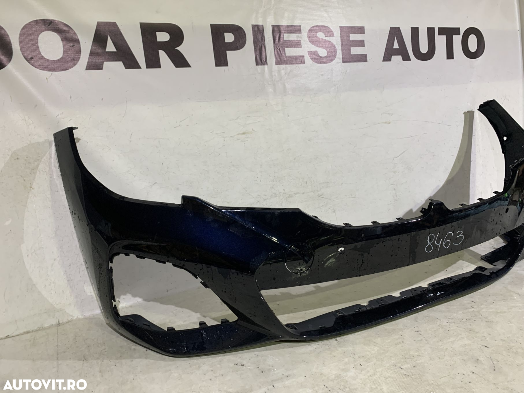Bara fata BMW Seria 3, G21/G21, M-Sport, 2019, 2020, 2021, 2022, cod origine OE 51118069346, cu gauri pentru senzori de parcare (6). Fisurata usor mijloc jos. - 3