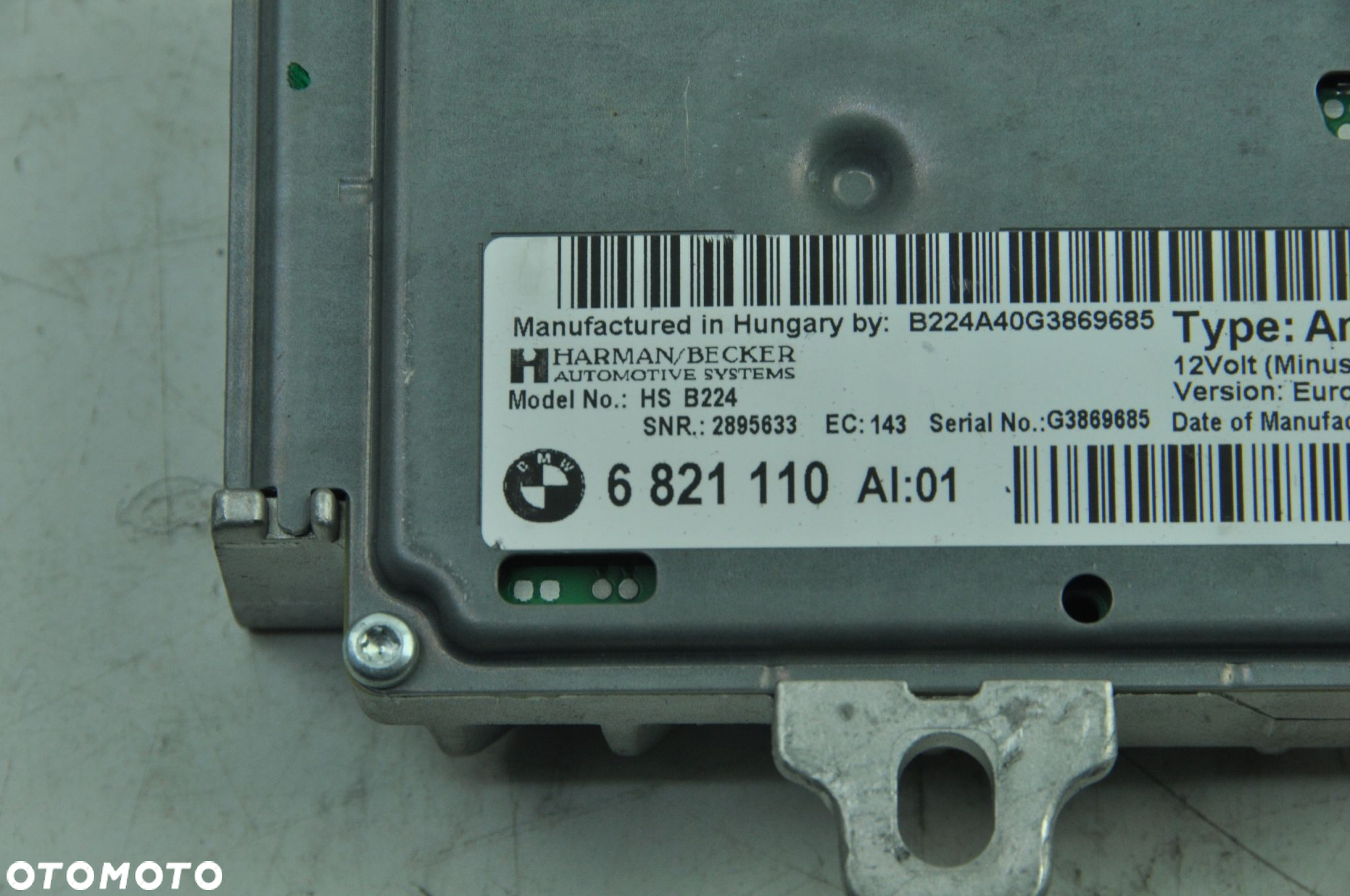 Bmw F30 F32 F34 F36 Moduł Wzmacniacz Dźwięku Active Sound Harman 6821110 - 3