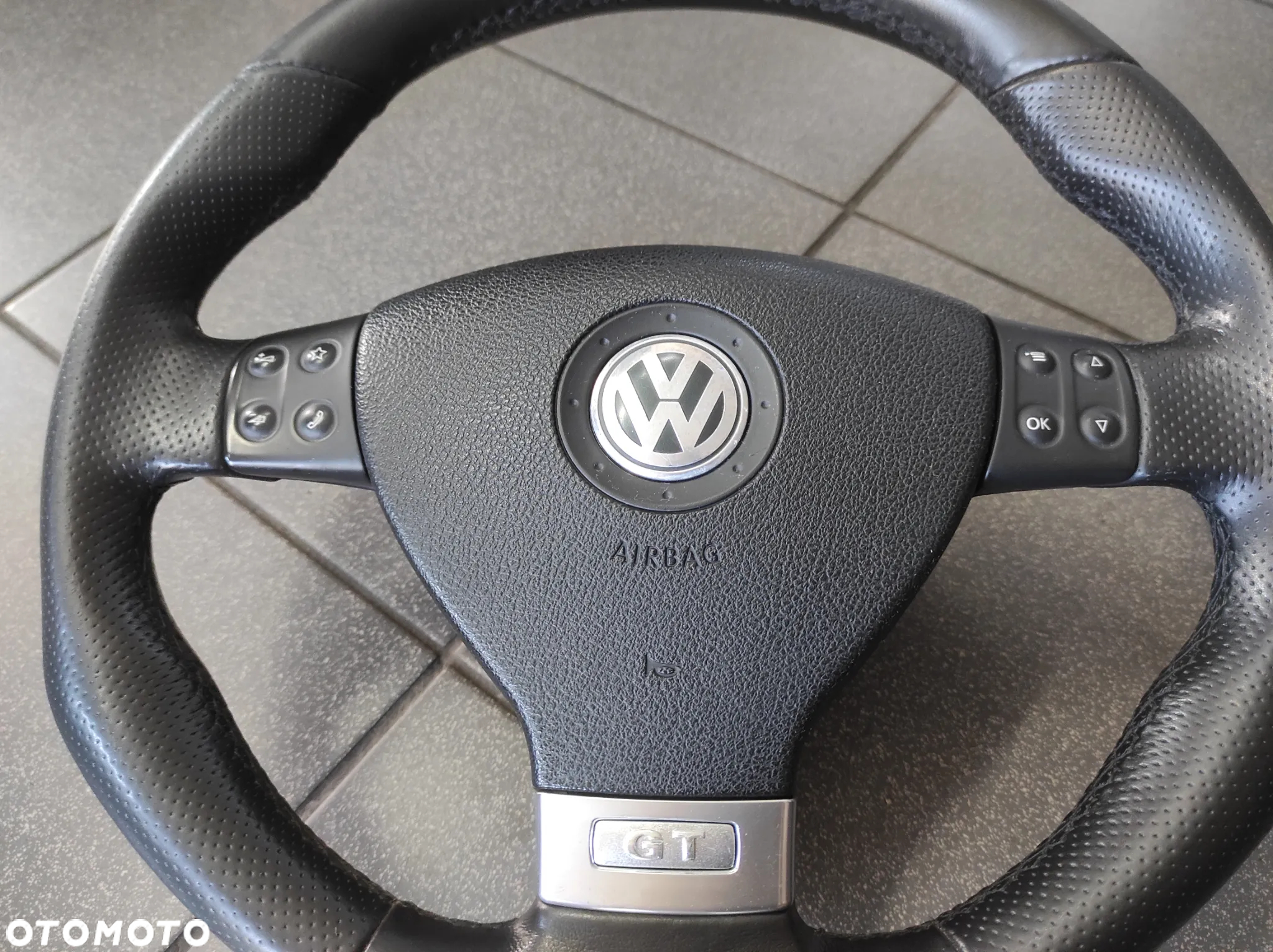 KIEROWNICA 3 RAMIENNA GT GTI R LINE R32 R36 HIGHLINE SKÓRA SKÓRZANA MULTIFUNKCJA VW TIGUAN PASSAT B6 CC SIROCCO CADDY GOLF 5 6 TOURAN EOS POLO 5 6 WYSYŁKA !!! - 6