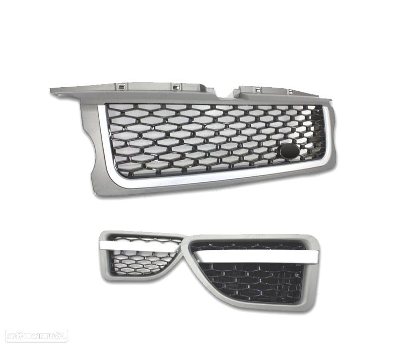 GRELHAS FRONTAIS + LATERAIS RANGE ROVER SPORT 06-09 LOOK PLATINIUM BLACK EDITION - 1