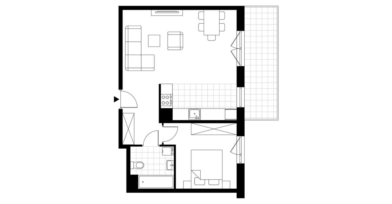 2-pokojowe mieszkanie 49m2 + balkon - Pełny obrazek: 3/23