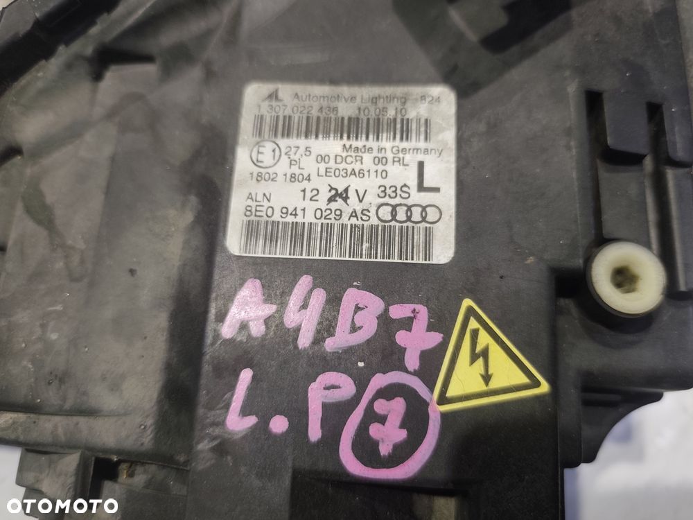 AUDI A4 B7 10r LAMPA BIXENON SKRĘTNY LEWY PRZÓD 8E0941029AS EUROPA - 5