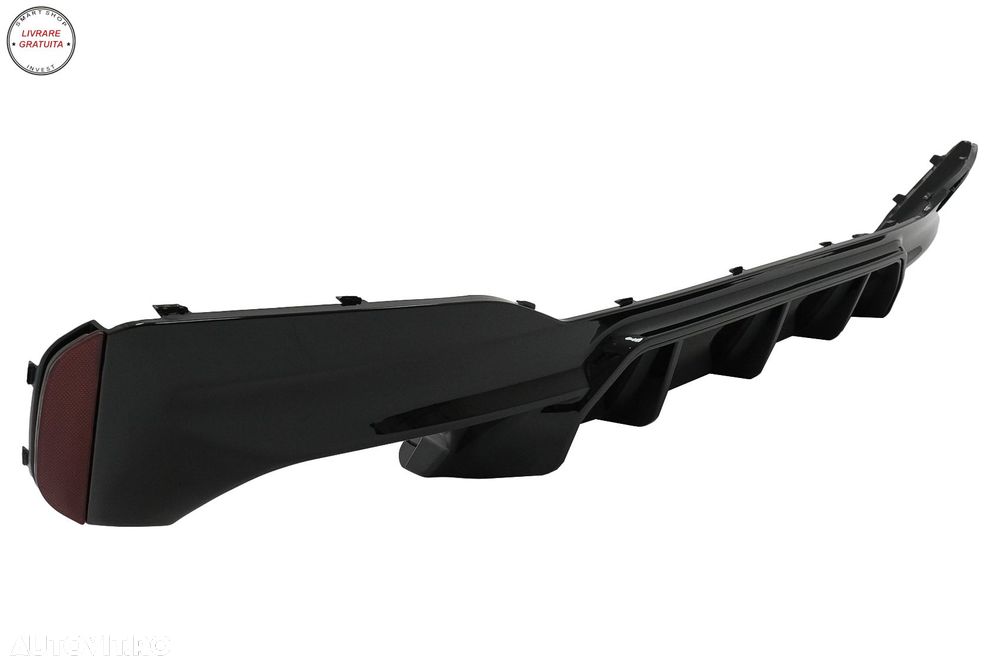 Difuzor Bara Spate BMW Seria 5 G30 G31 (2017+) M5 Design Negru Lucios- livrare gratuita - 5