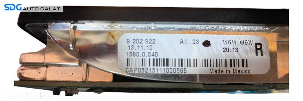 Plafoniera Lampa Iluminare Habitaclu Plafon BMW Seria 5 F11 2009 - 2017 Cod 9202922 [L8348] - 5
