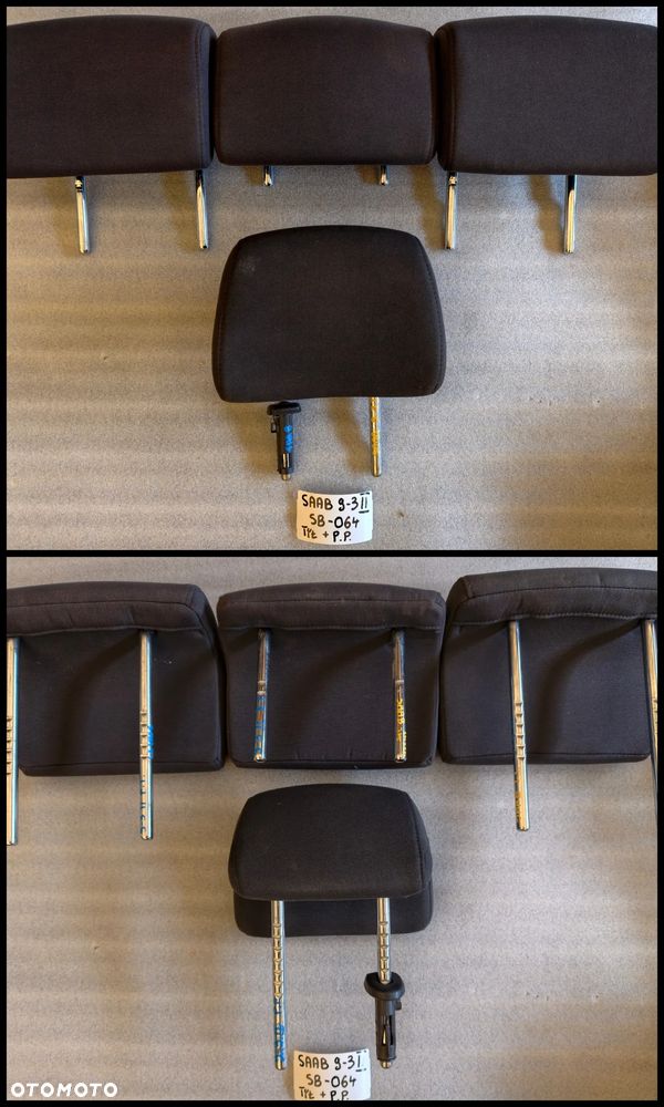 MIX ZAGŁÓWKI ZAGŁÓWEK FOTELI AUDI VW SKODA SAAB RENAULT PEUGEOT FORD MAZDA NISSAN - 15