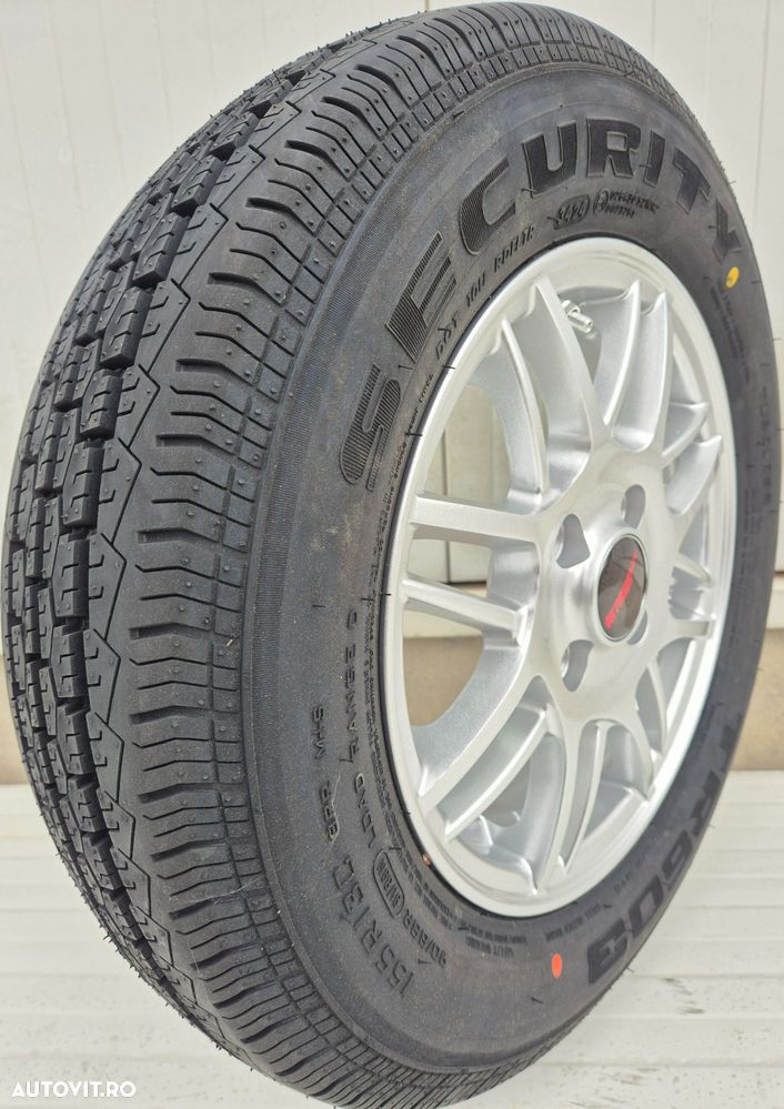 Roata remorca 155 R13C 91N,Anvelopa SECURITY M+S Janta aliaj 4Jx13 - 2