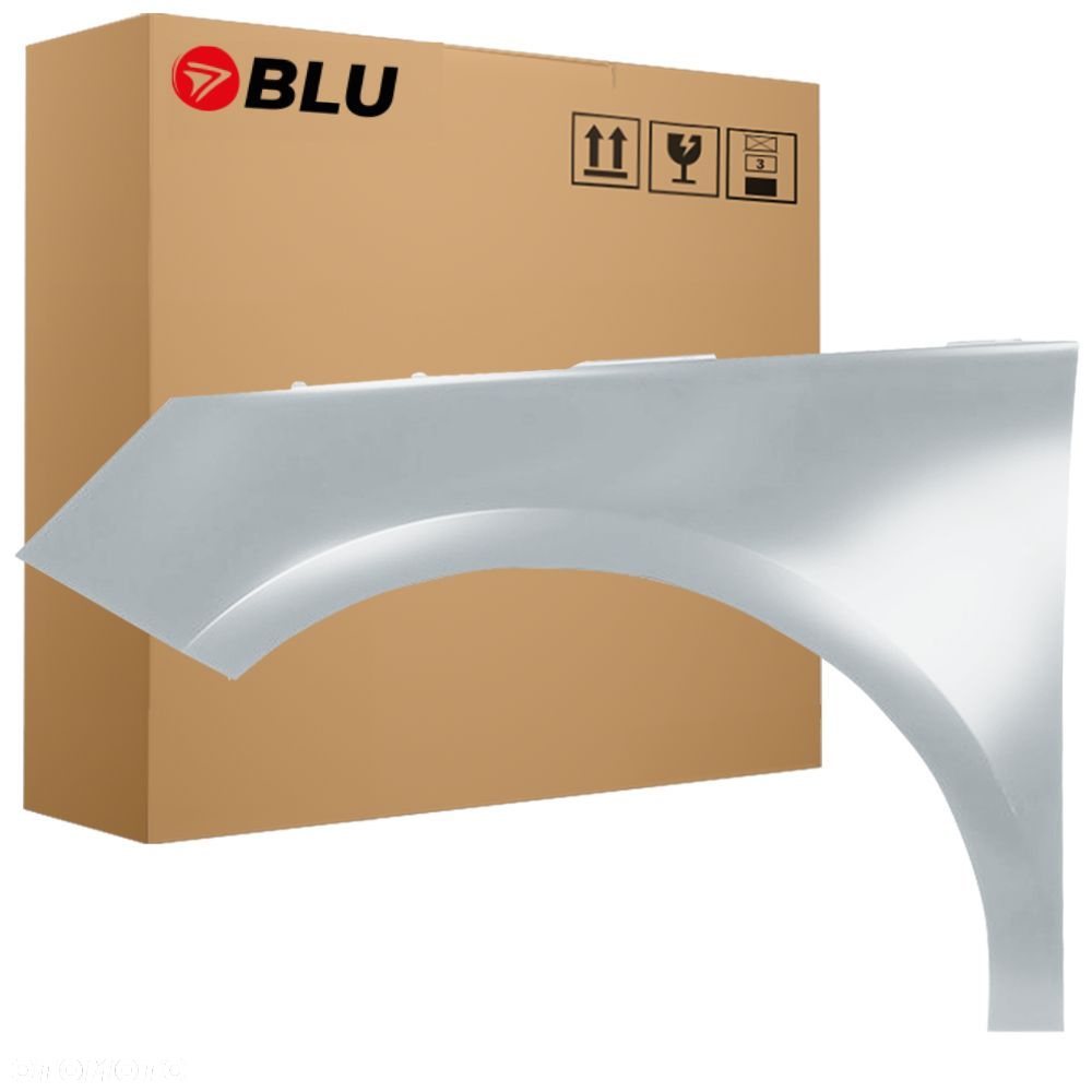 BLU Błotnik Audi A1 8X LX7W lewy srebrny 2010-2018 przód ocynk EisSilber - 1