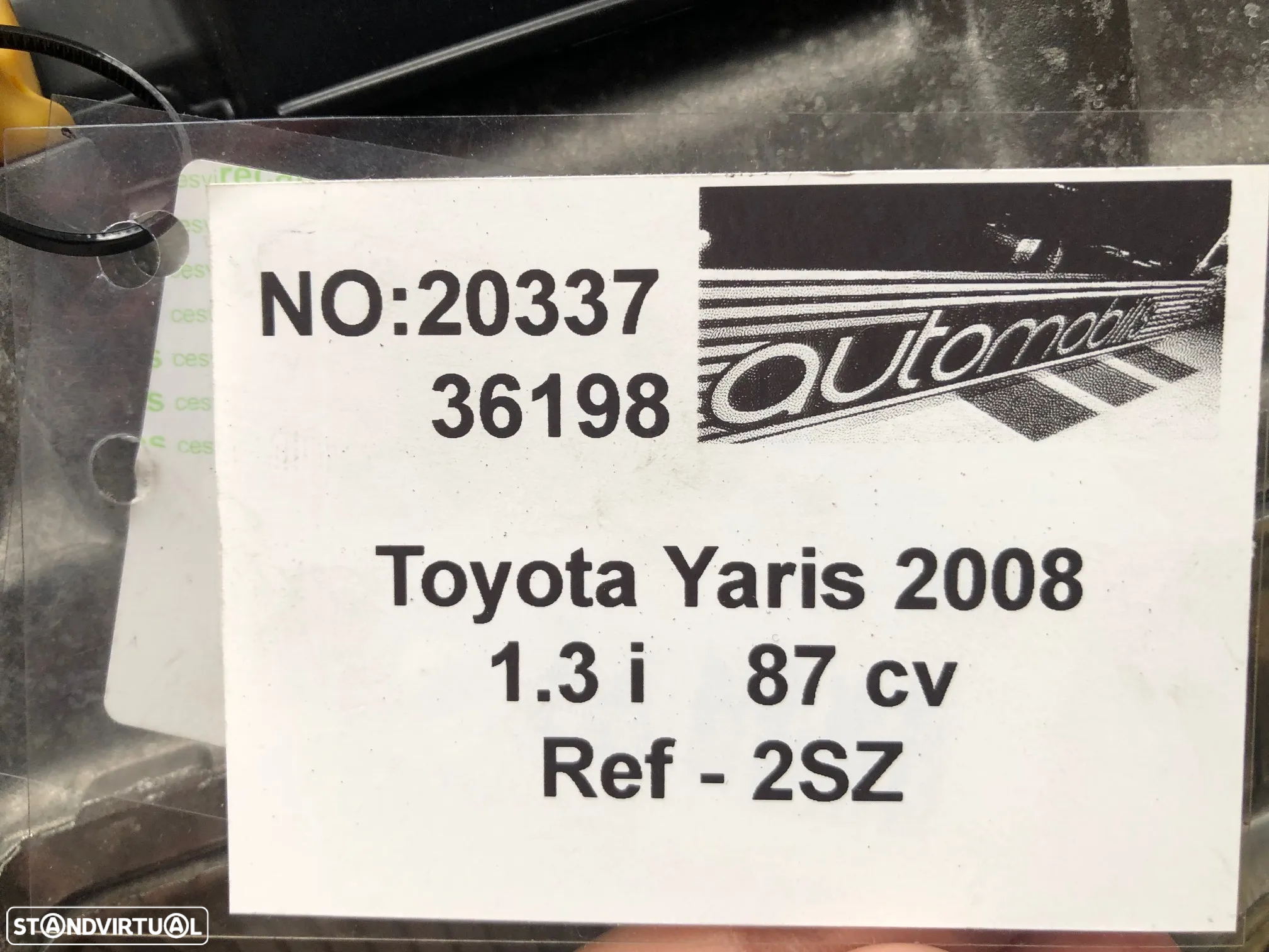 Motor Toyota Yaris 1.3 i 87cv de 2008 - Ref. 2SZ  -  NO. 20337 - 5