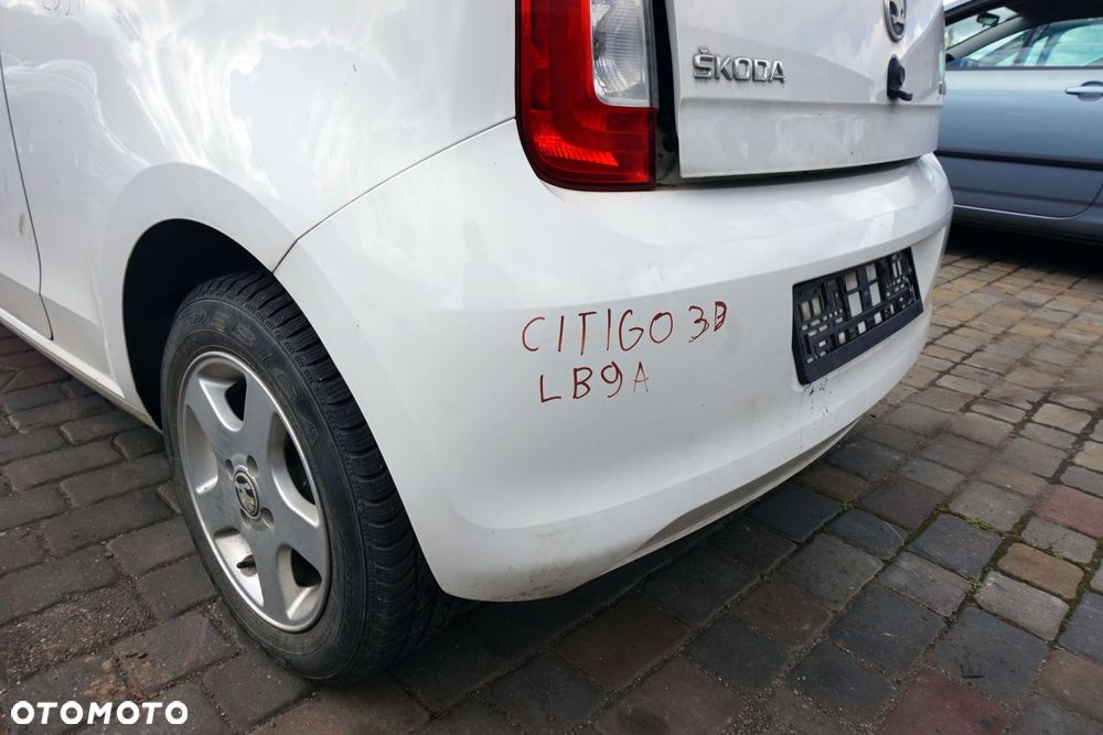 ZDERZAK TYLNY CITIGO NF1 3D HB LB9A 1ST807421D BIAŁY SKODA 2011-2019 - 2