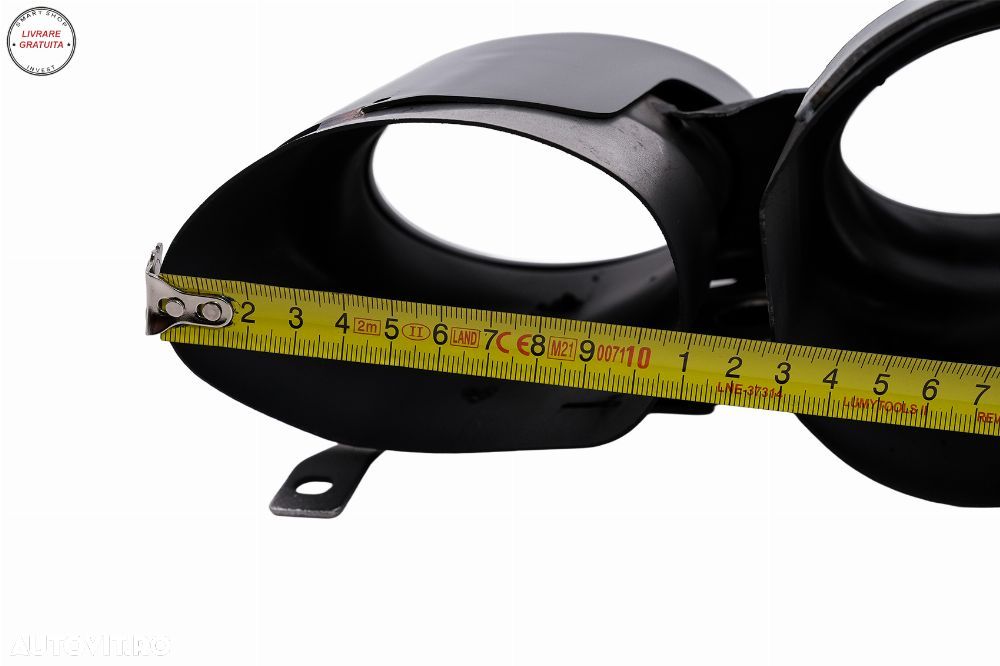 Difuzor Bara Spate Evacuare Dubla Audi Q8 S-Line (2018-2023) Evacuari Negre- livrare gratuita - 10