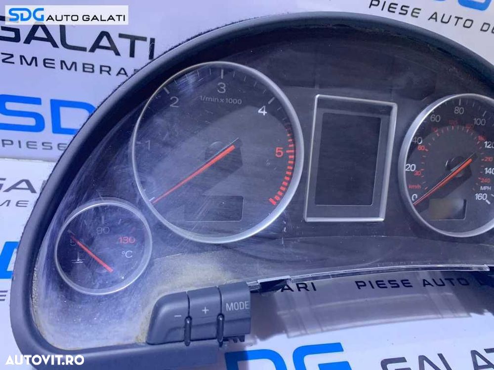 Ceas Ceasuri Bord cu Maxidot Audi A4 B6 2001 - 2005 Cod 8E0920950J 8E0920950JX 0263626037 - 2